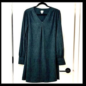Dark green and black snake skin print dress/tunic